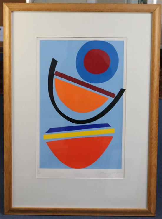 § Sir Terry Frost (1915-2003) Swing Blue, 26 x 16.5in.